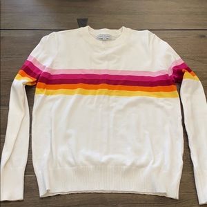 Pink Thread Striped Sweater